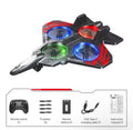 Velocity 2.4GHz fighter jet RC quadcopter drone with full accessory package including remote control, spare propellers, modular battery, USB Type-C charging cable, and instruction manual from Lebtech Store in Lebanon.